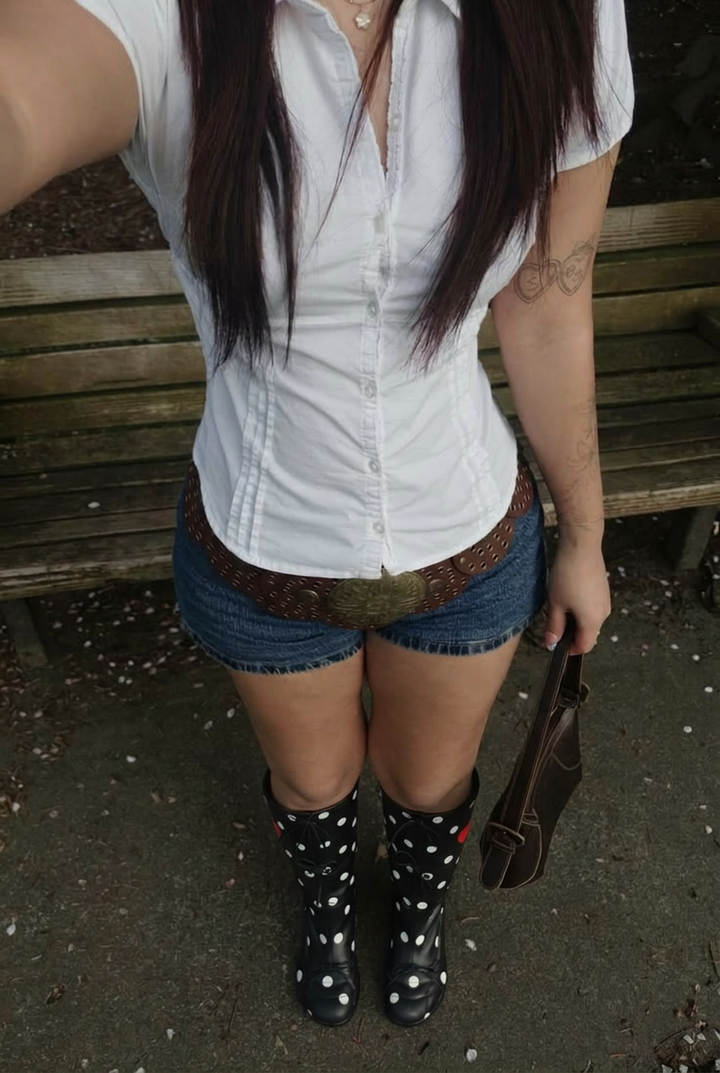 Black Polka Dot Boots