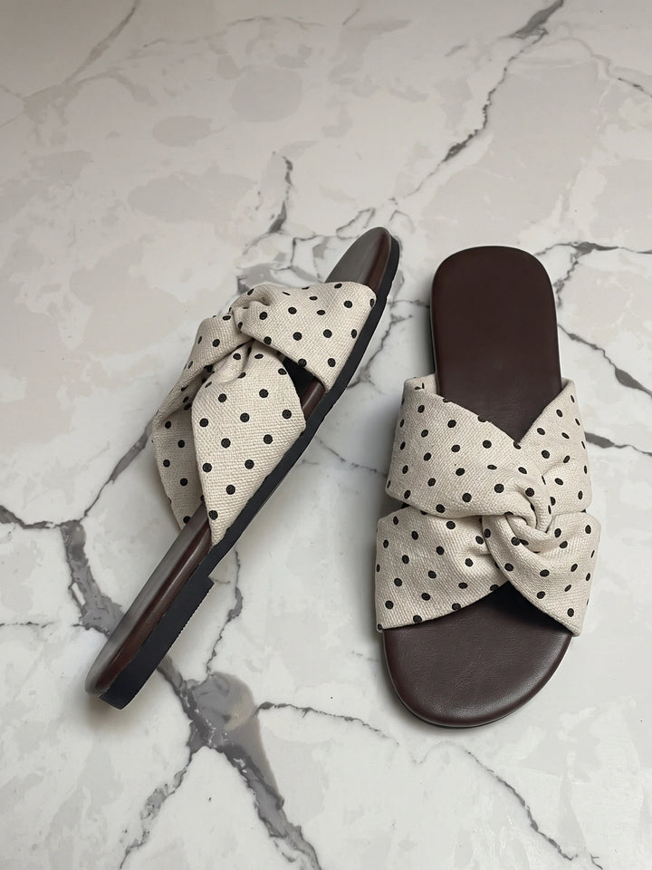 Mignetta Polka Dot Knot Slides