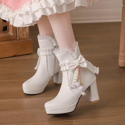 Sweet High Heel Ankle Boots