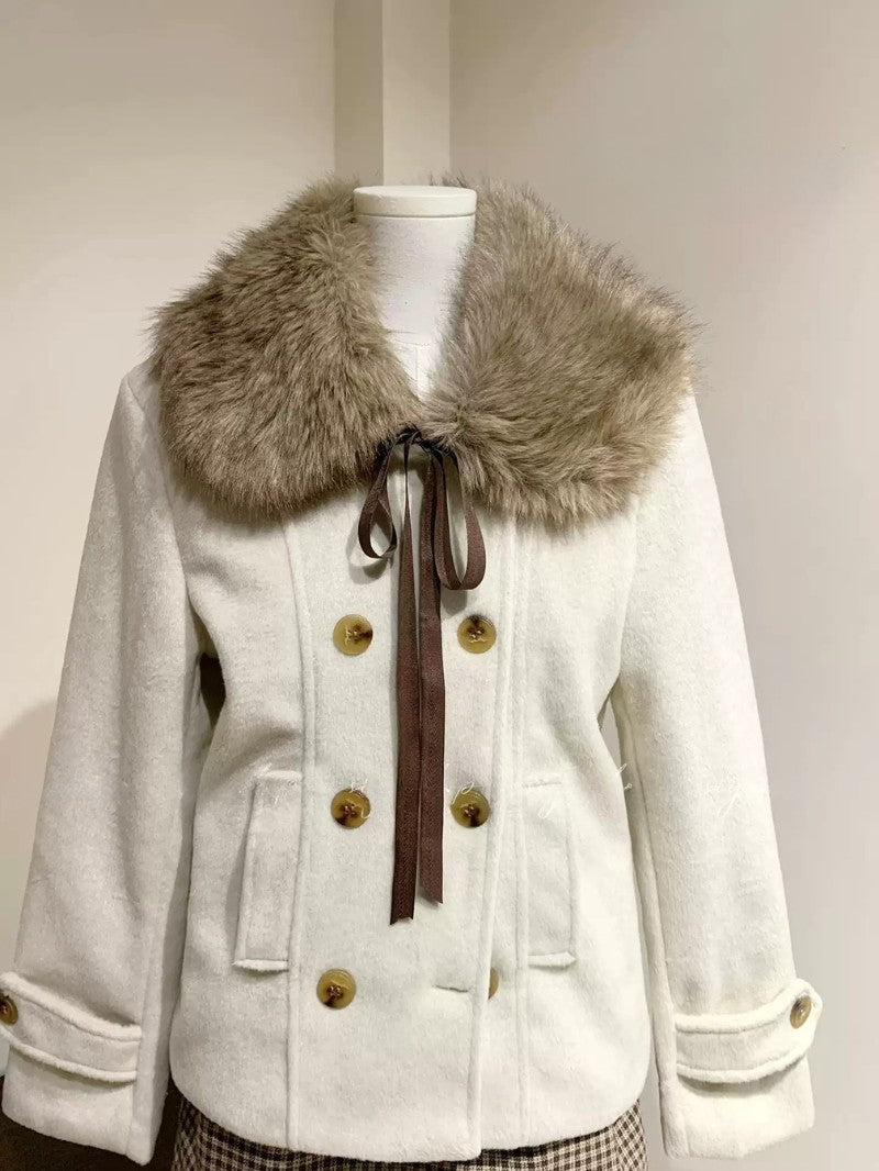 Vintage Wool Coat Skirt Set