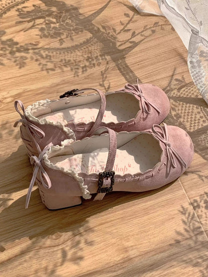 Retro Bow Round-Toe Lolita Shoes