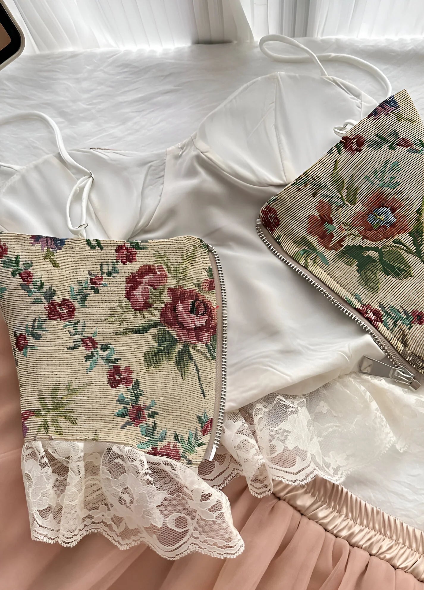 Floral Camisole & Skirt Set