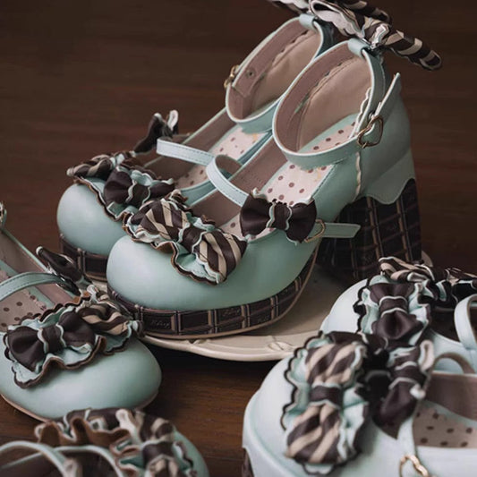 Women’s Sweet Bow Lolita Mary Jane Heels