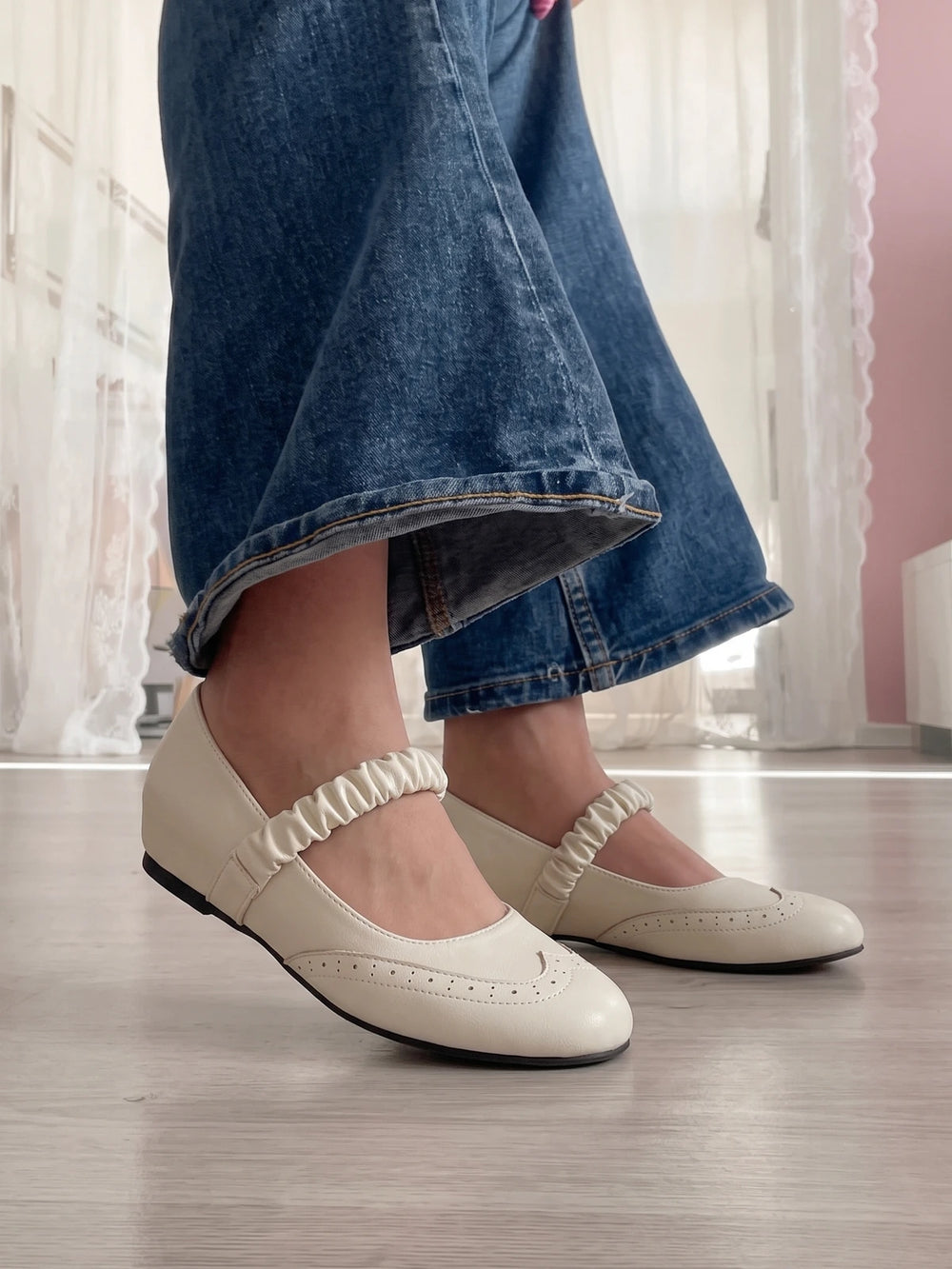 Fanchonette Scrunchie Strap Mary Janes