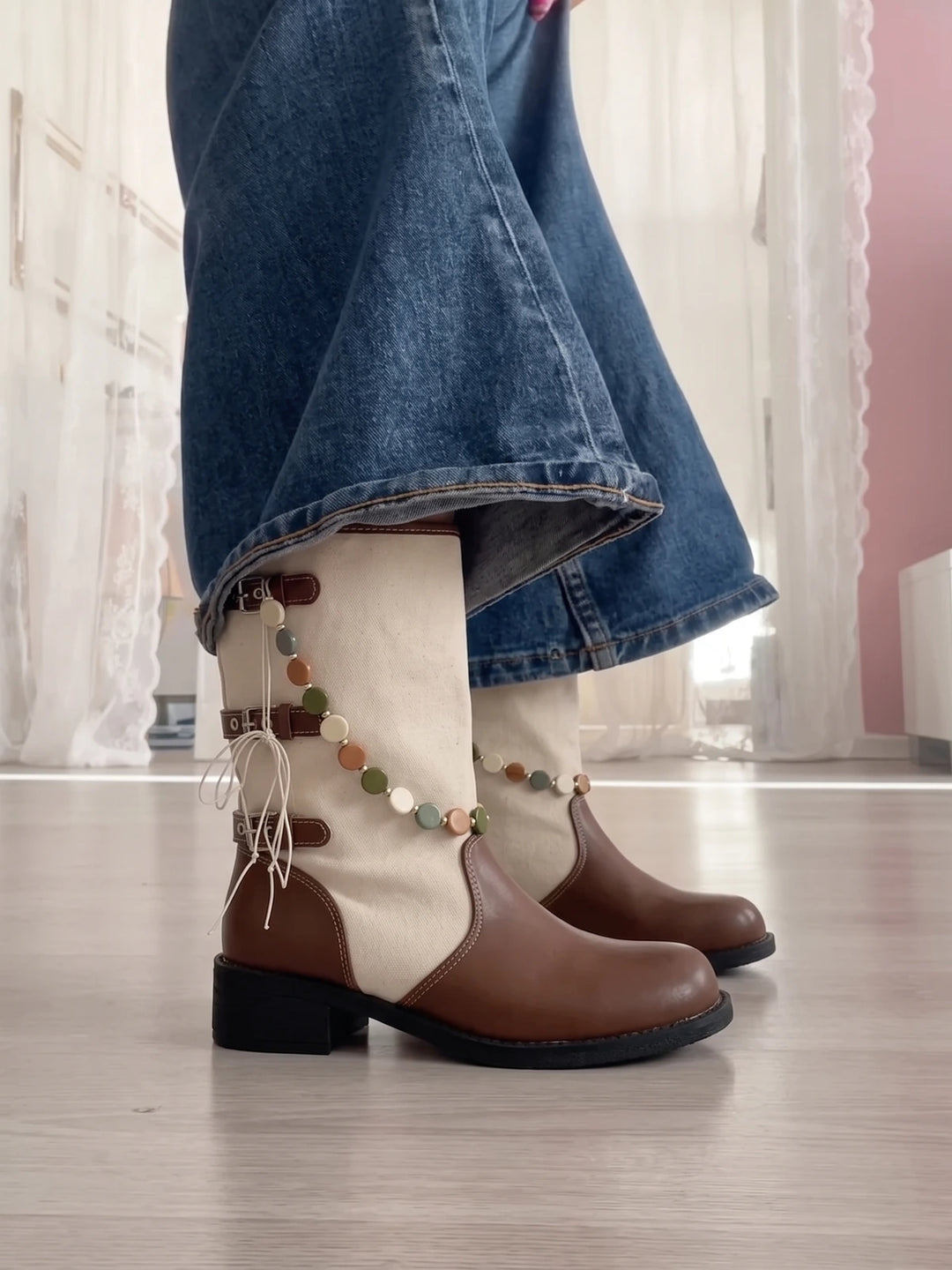 Cream And Darling Boots