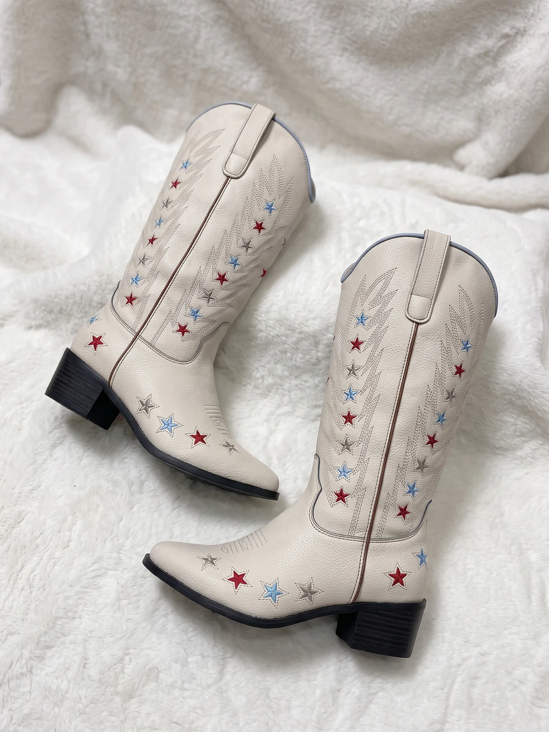 Mignettelle Embroidered Star Cowboy Boots