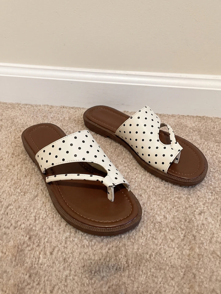 Marinelle Polka Dot Asymmetric Slides