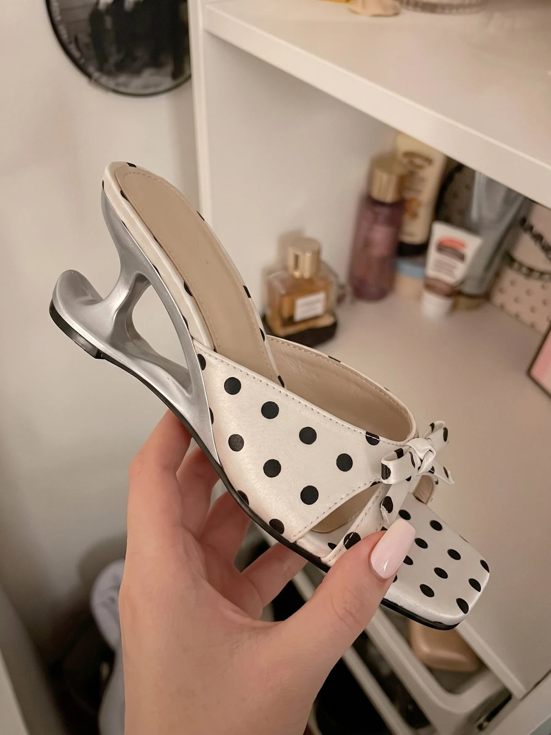 Philippine Polka Dot Cutout Mules
