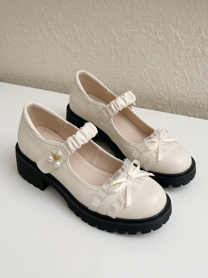 Odette Organza Frill Lug Mary Janes