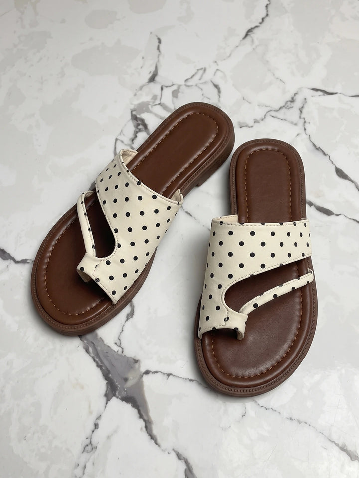 Marinelle Polka Dot Asymmetric Slides