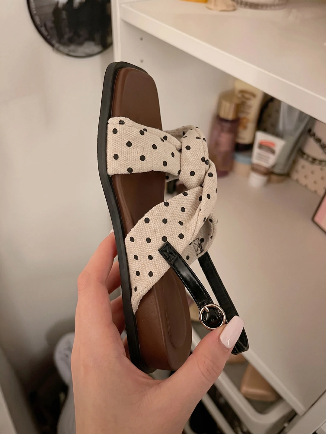 Mignette Polka Dot Knot Sandals