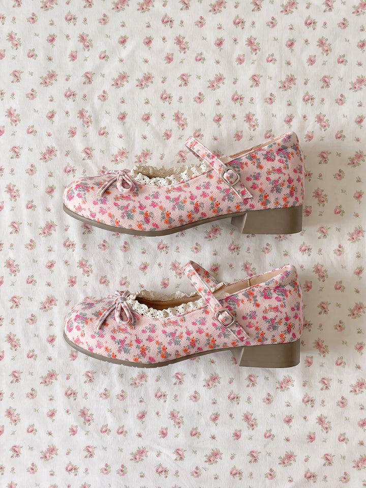 Giselle Floral Lace Bow Mary Janes