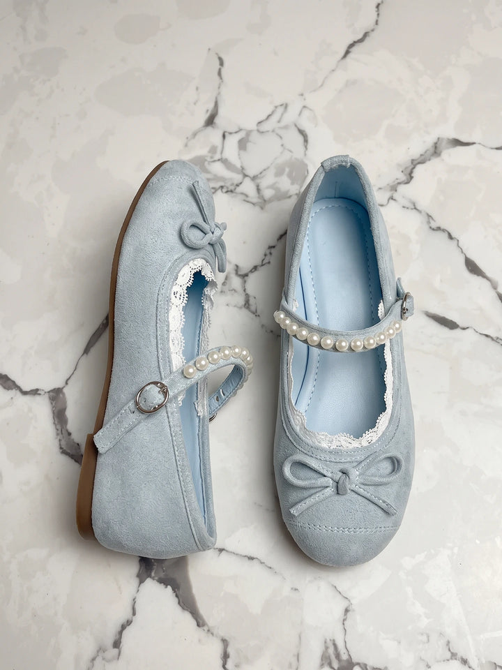 Anais Pearl Lace Mary Jane Flats