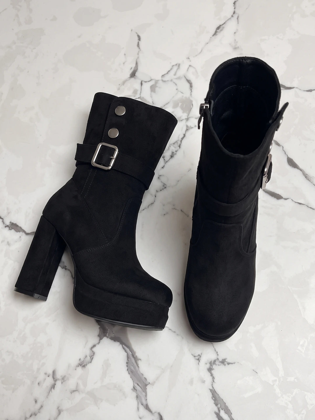 Severine Suede Platform Mid-Calf Boots