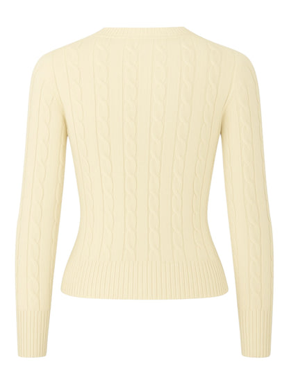 Twist Knit V-Neck Sweater Top