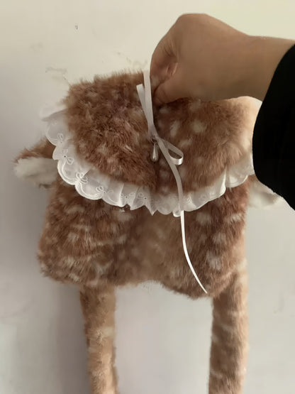 Japanese Y2K Deer Ear Plush Crossbody Bag