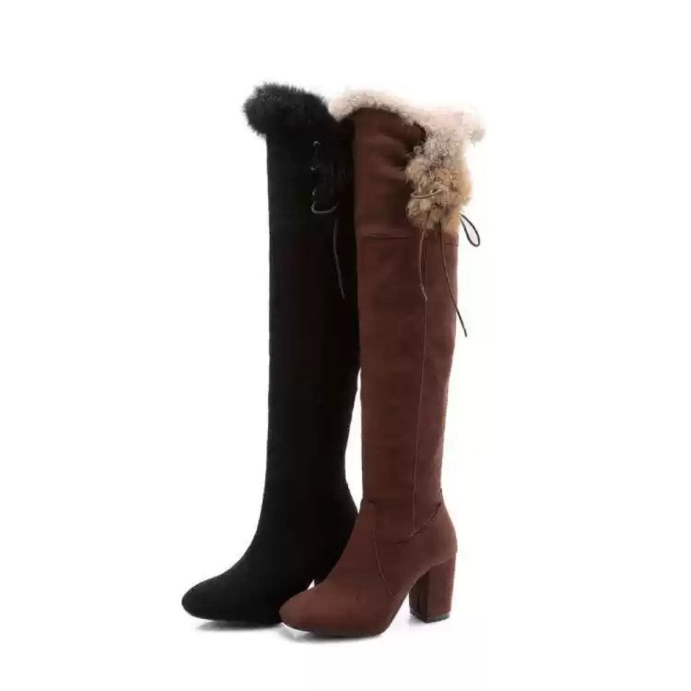 Faux Fur Over-Knee Winter Boots