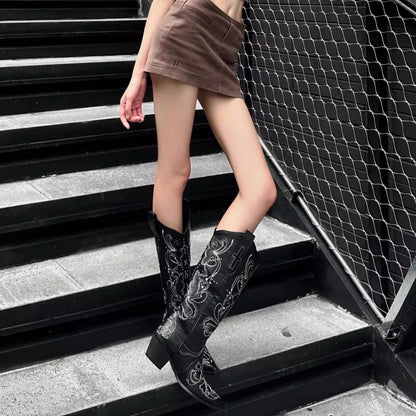 Embroidered Western Cowboy Boots