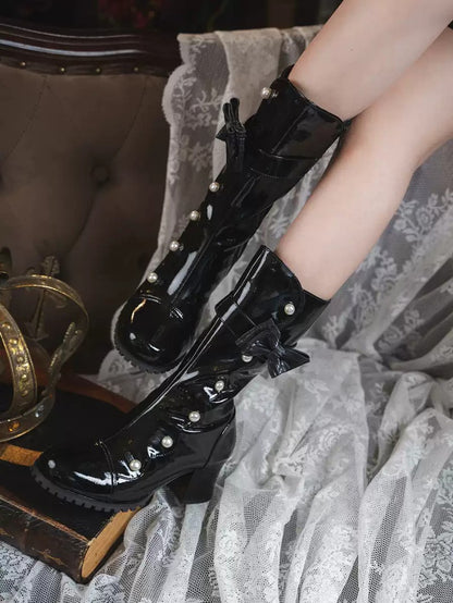 Sweet Pearl Bow Short Boots
