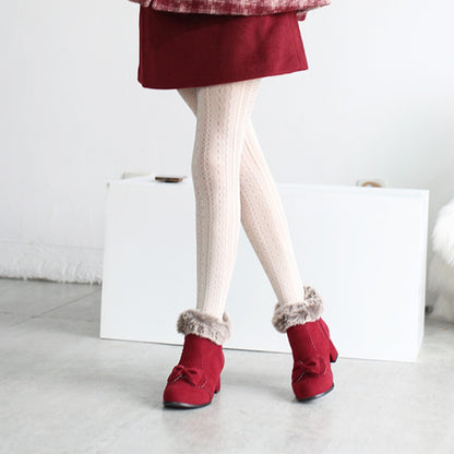 Fleece-Lined Suede Short Boots