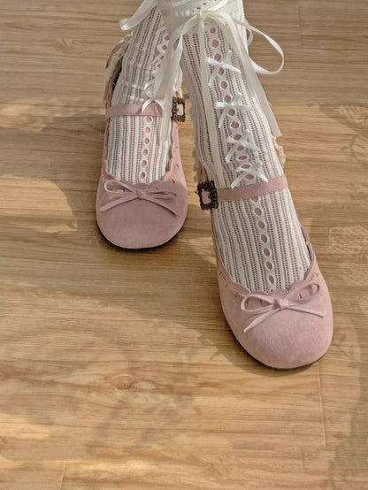 Retro Bow Round-Toe Lolita Shoes