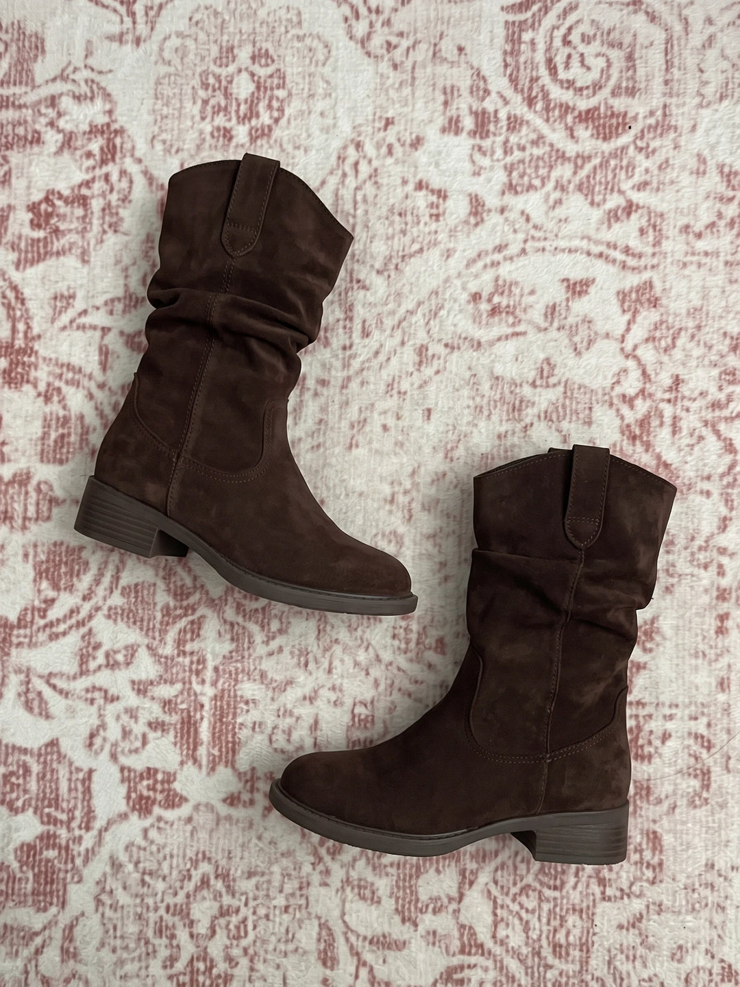 Lisabette Slouchy Suedette Mid-Calf Boots