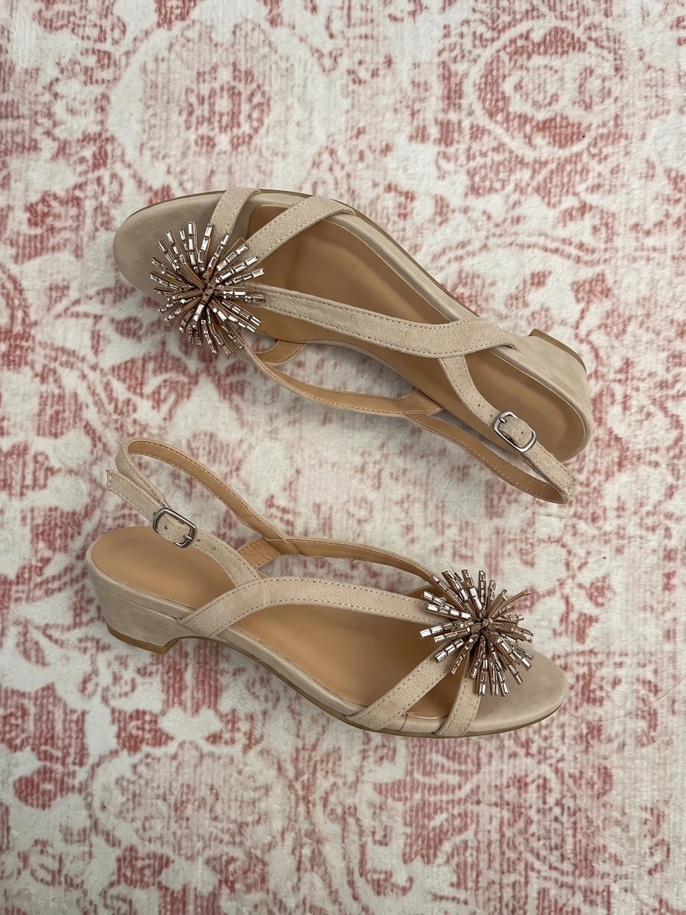 Solaine Crystal Firework Slingback Sandals