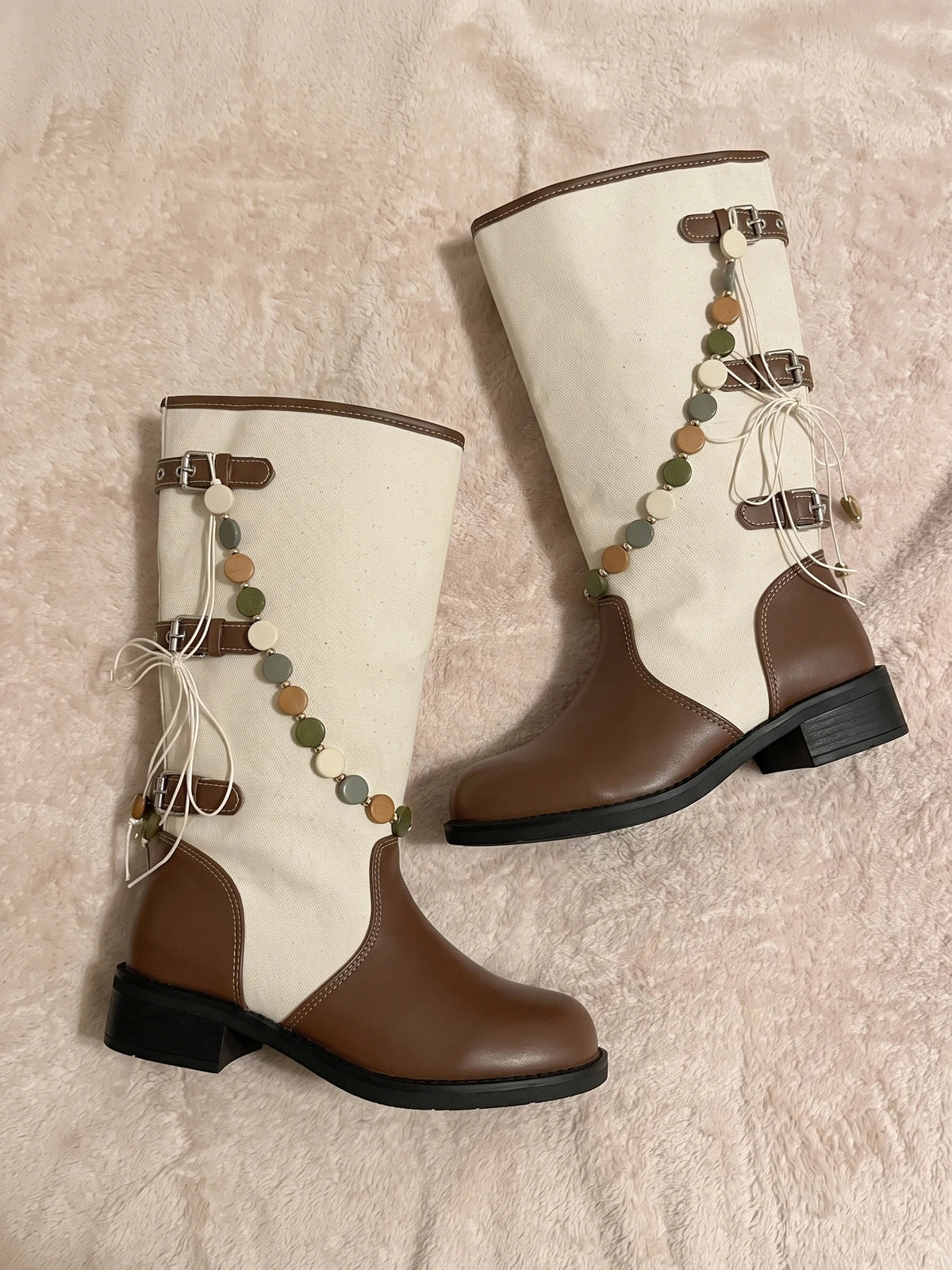 Cream And Darling Boots