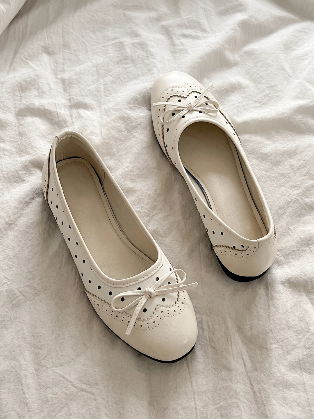 Axelle Polka Dot Bow Flats