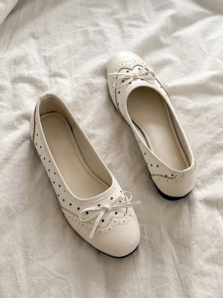 Axelle Polka Dot Bow Flats