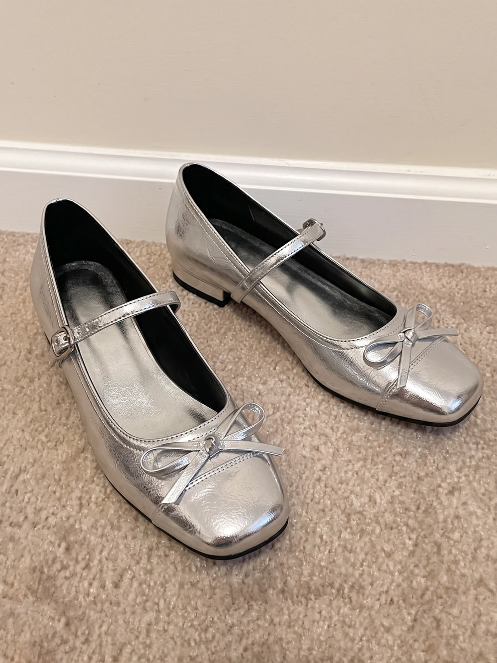 Margot Chrome Bow Mary Janes