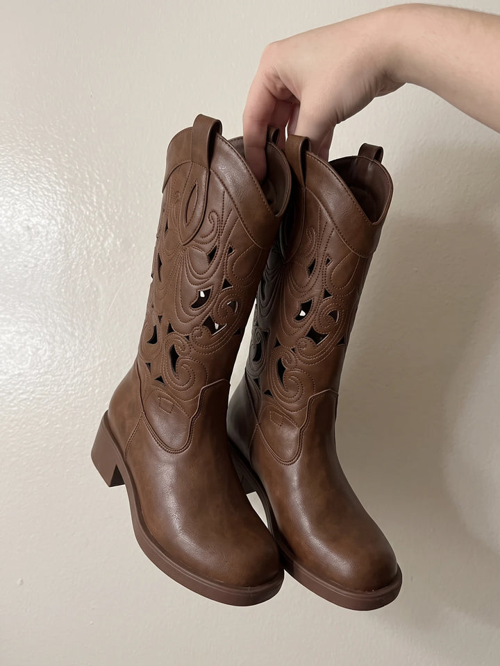 Zelie Laser-Cut Western Boots