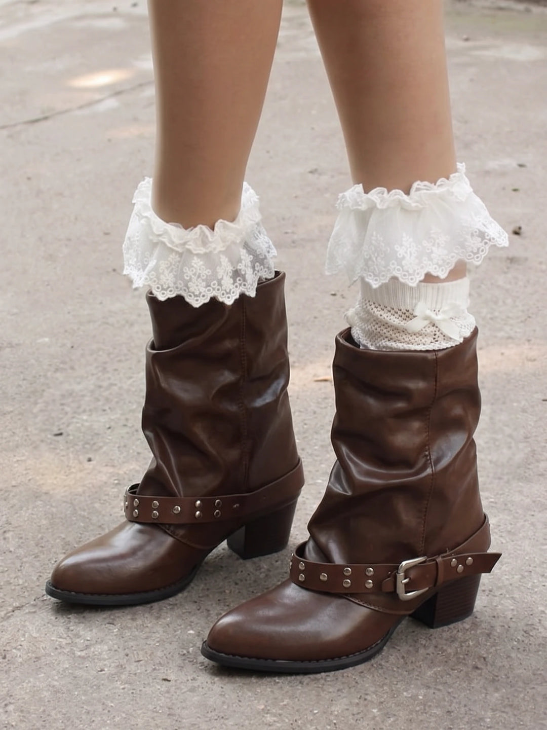 Valentine Studded Slouch Boots
