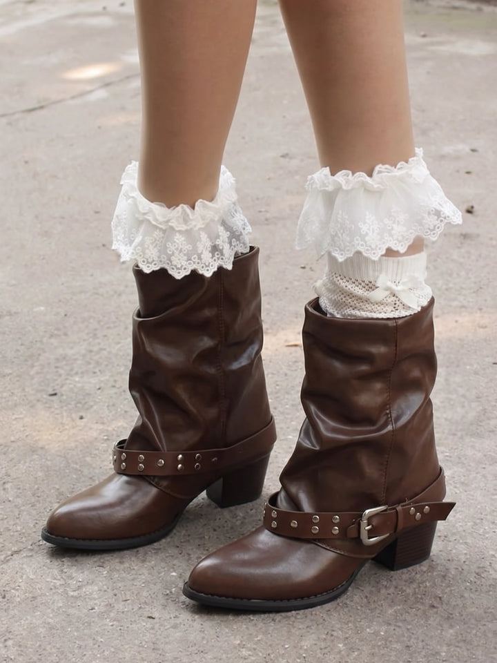 Valentine Studded Slouch Boots