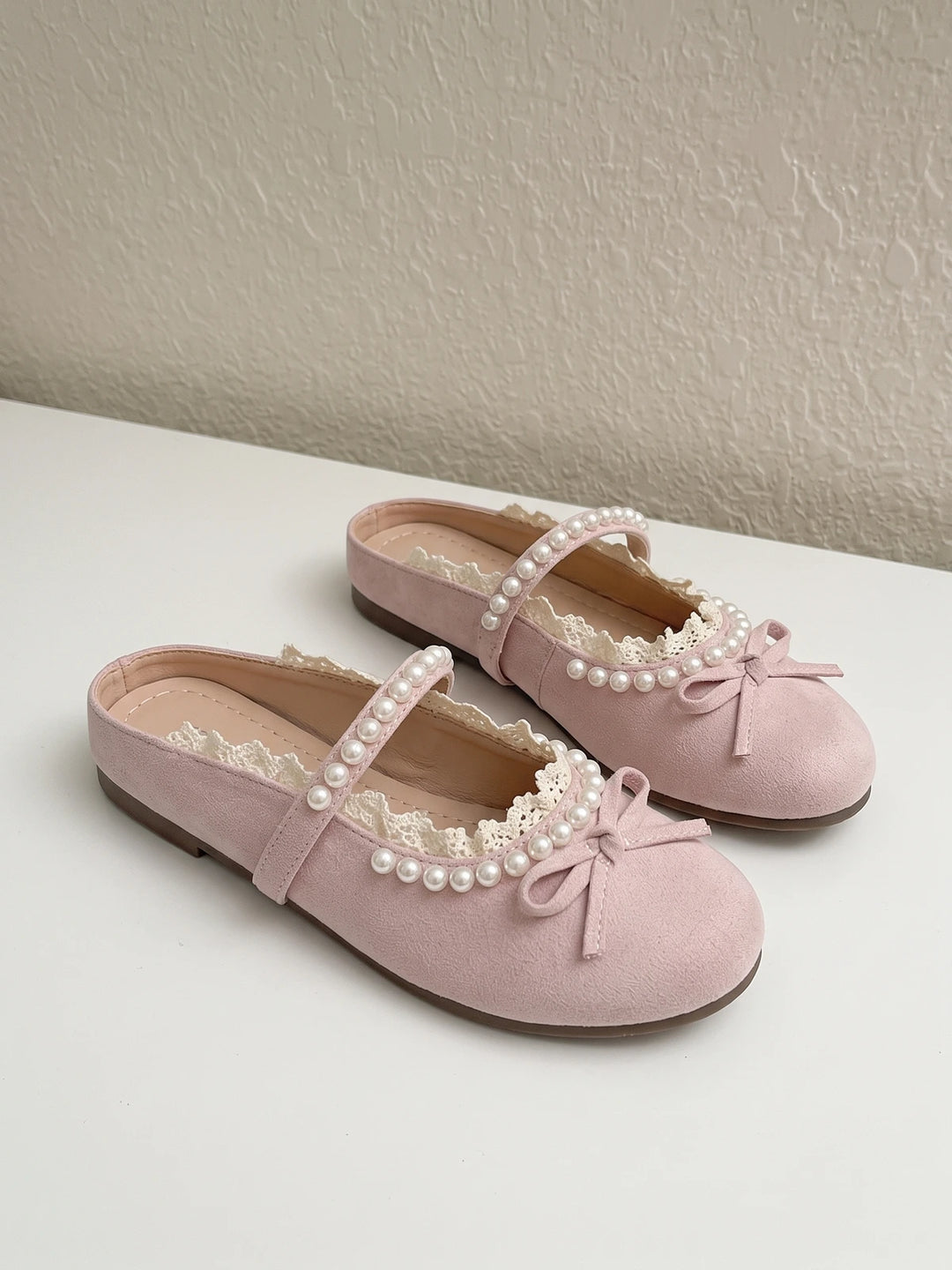 Suki Pearl Lace Flats