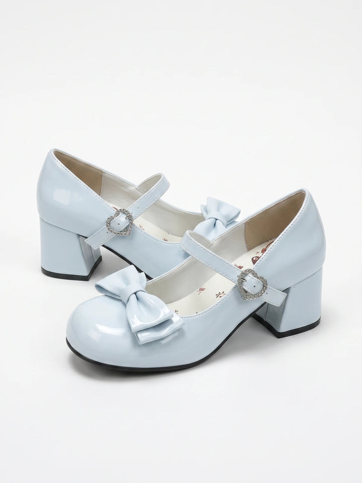 Fiorella Bow Patent Mary Jane Heels
