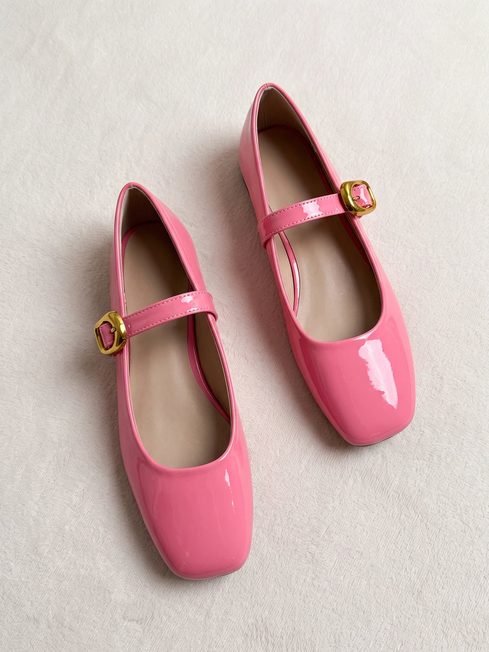 Zorionne Patent Mary Jane Flats