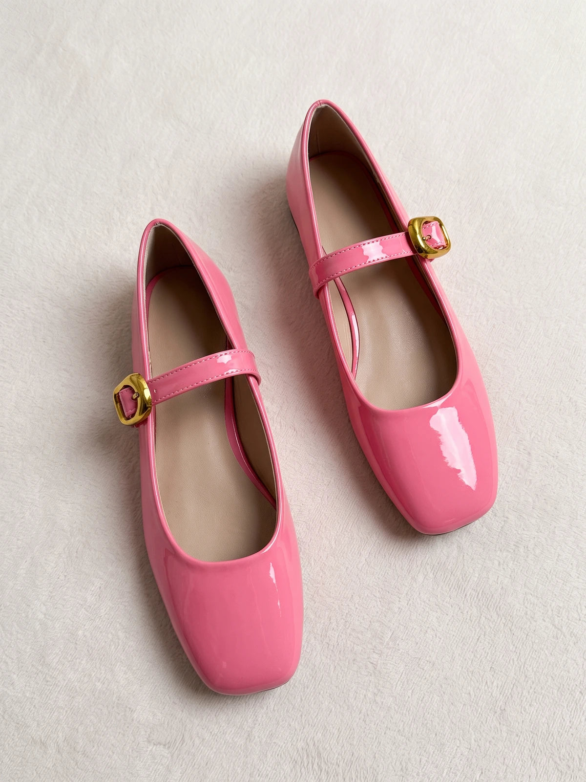 Zorionne Patent Mary Jane Flats
