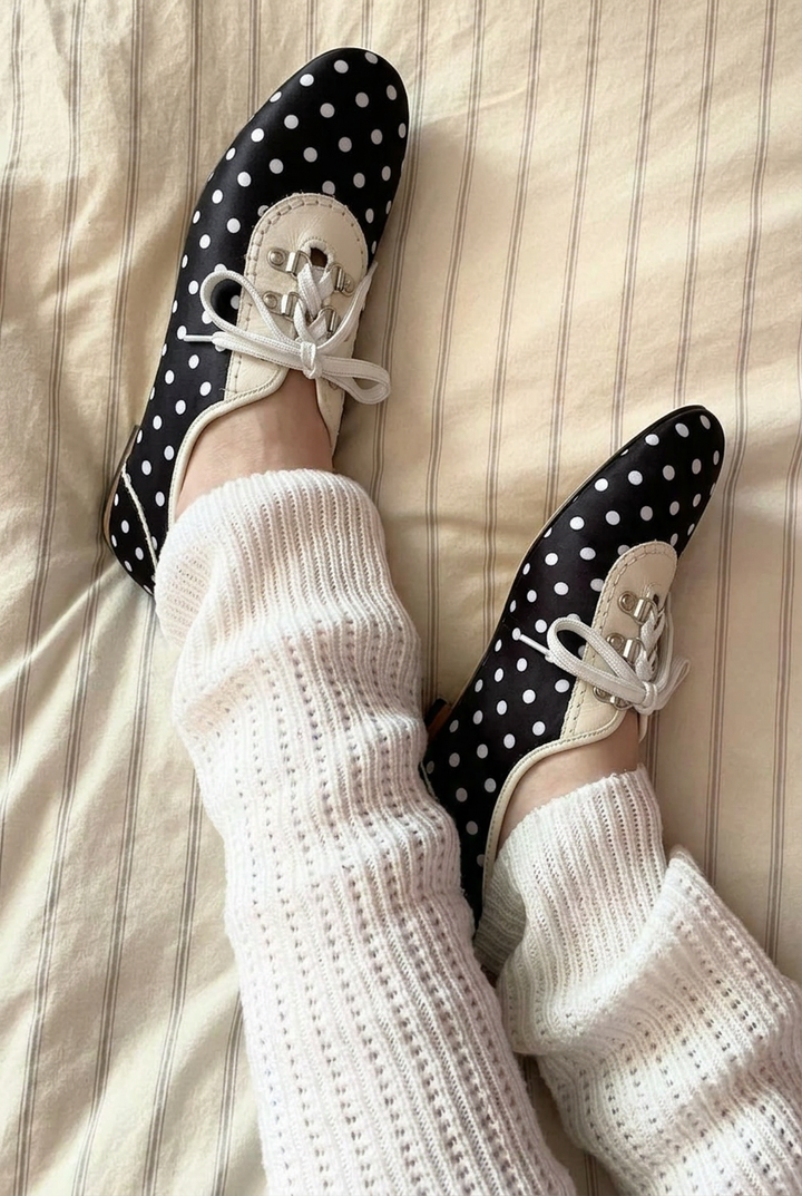 Polka Dot Lace Flats