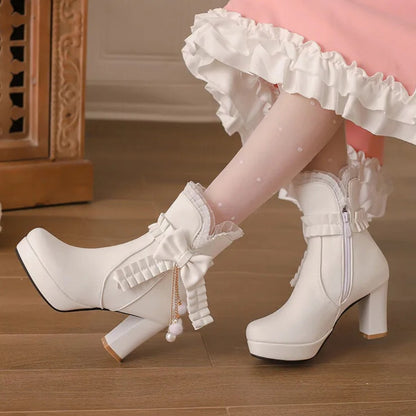 Sweet High Heel Ankle Boots