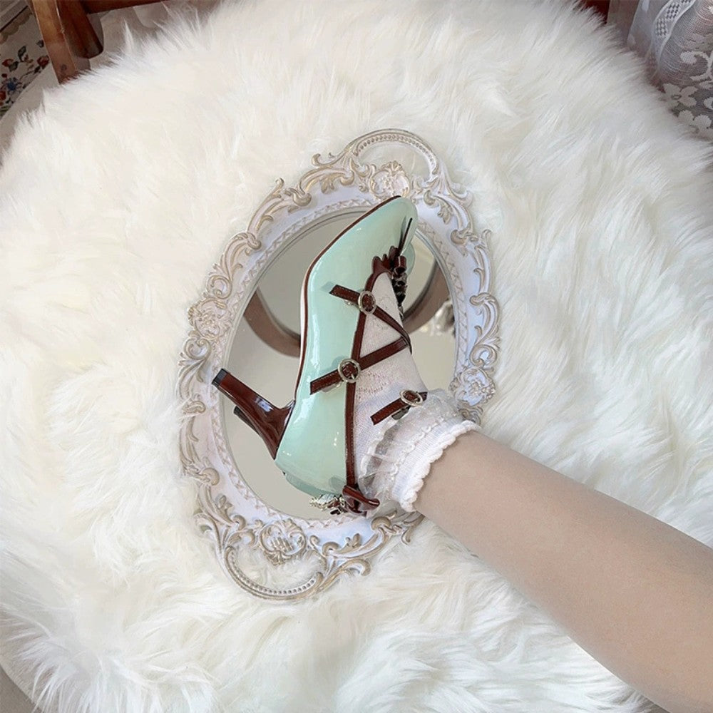 Women’s Elegant Two-Tone Lolita Heels