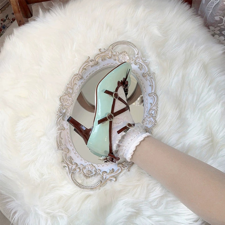 Women’s Elegant Two-Tone Lolita Heels