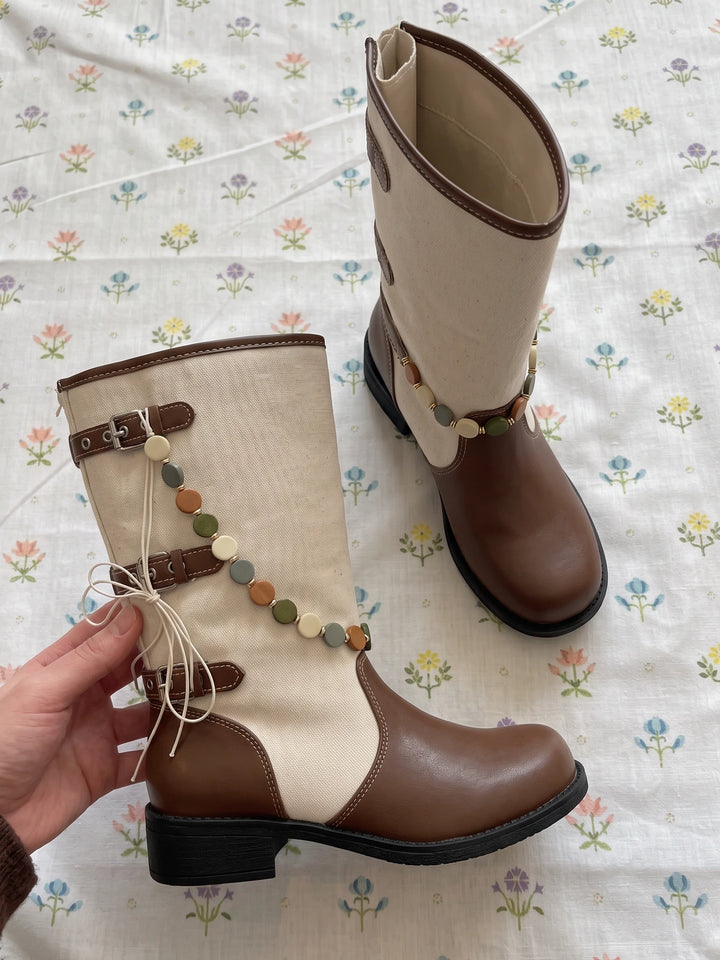 Cream And Darling Boots