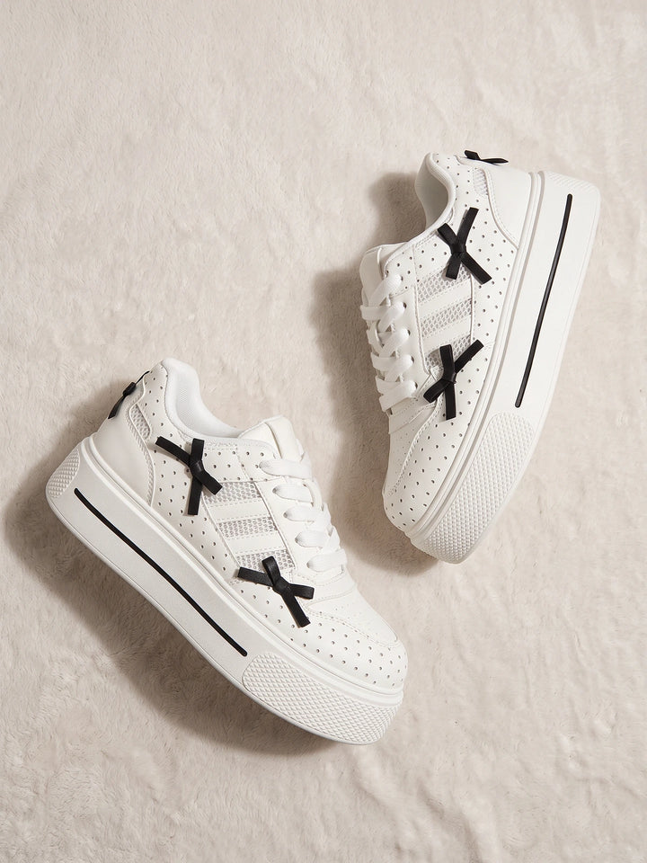 Mirabella Bow Mesh Platform Sneakers
