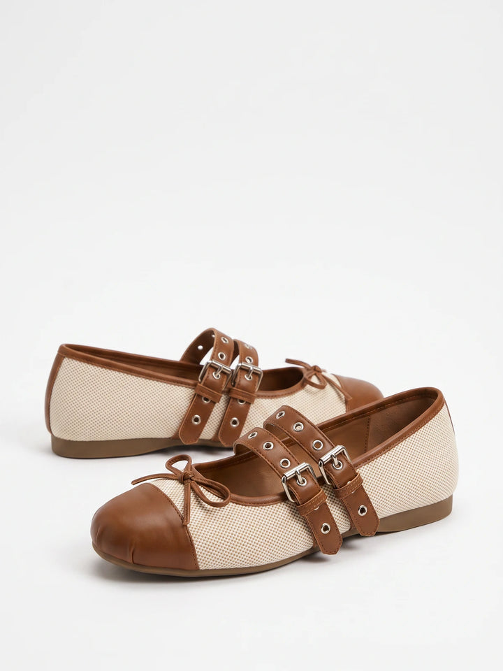Mignorette Woven Bow Mary Janes