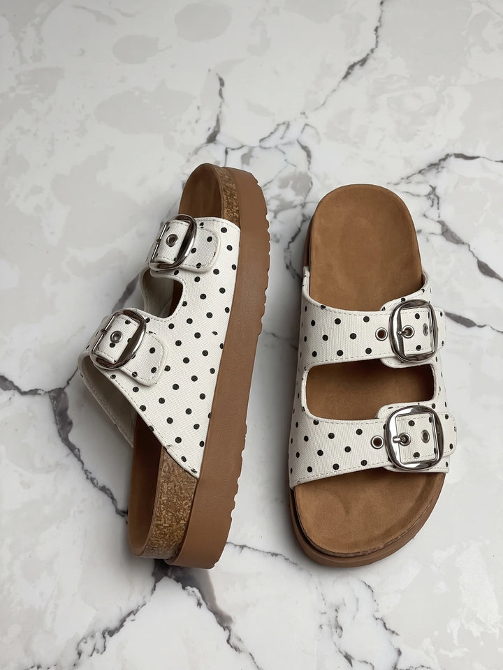 Renee Polka Dot Platform Slides
