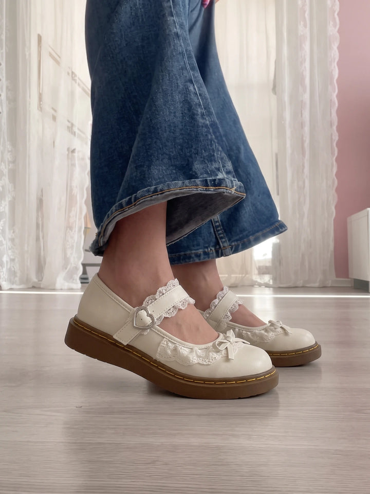 Mirettielle Ruffle Bow Mary Janes