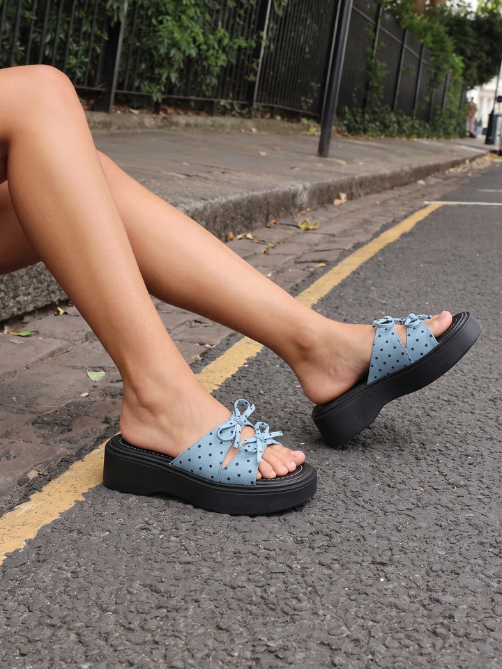 Hortense Polka Dot Platform Sandals