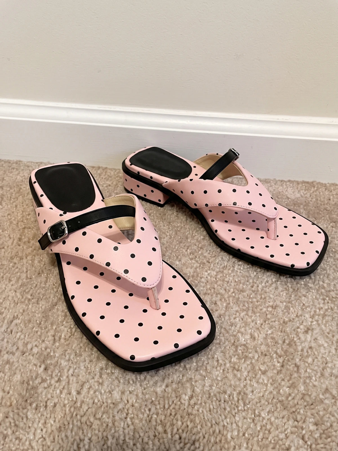 Zinnellie Polka Dot Thong Sandals