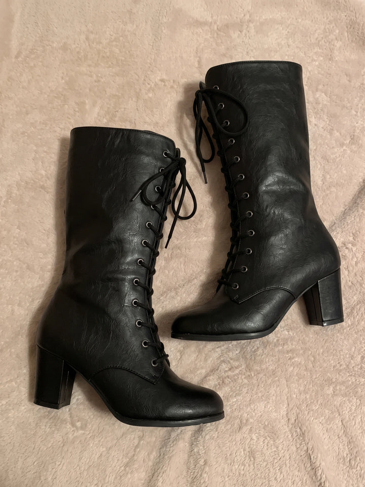 Ottiline Lace-Up Mid-Calf Boots